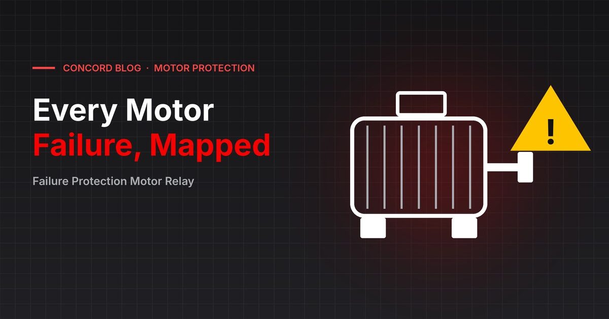 Motor Failure Protection Relay: Failure Modes Mapped to Functions - CONCORD blog