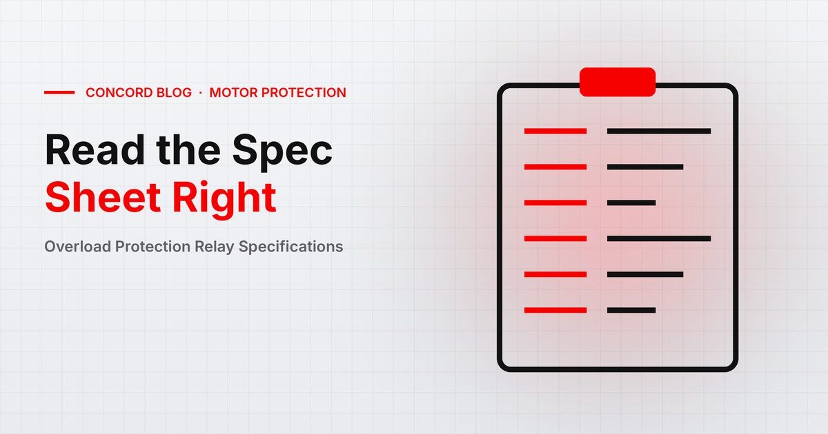 Overload Protection Relay Specifications: How to Read Them - CONCORD blog