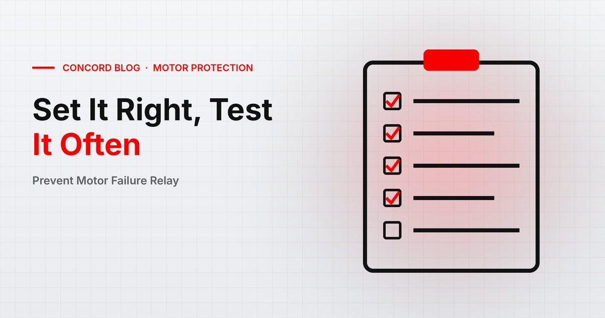 Prevent Motor Failure with a Relay: Setting & Maintenance Guide - CONCORD blog